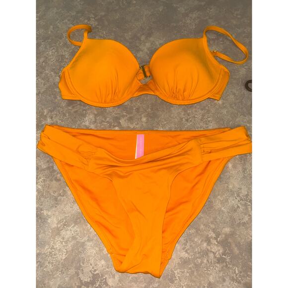 Victoria’s Secret Push-Up Bikini Set – Bright Orange – Size M - Picture 1 of 1
